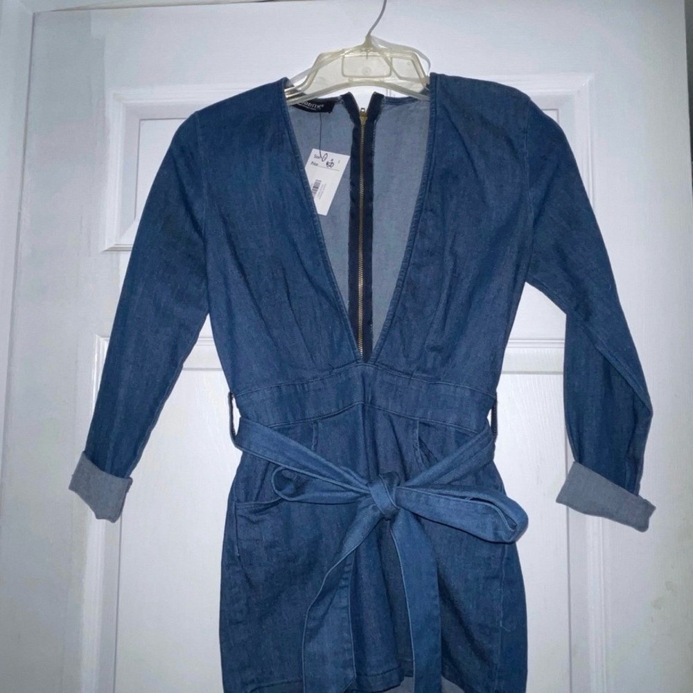 Elegant Blue Denim Jumpsuit